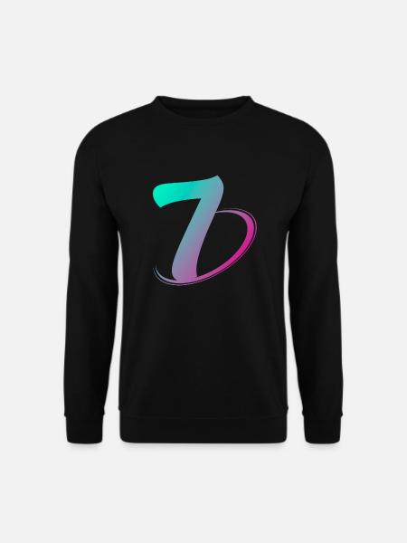Numéro 7 multicolore - Sweat-shirt Unisexe - noir