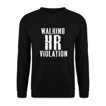 Walking HR Violation - Unisex Sweatshirt - black - Front - Alina (178cm) & Michal (187cm)