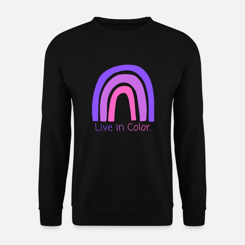 Vivid Rainbow - Unisex Pullover - Schwarz