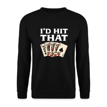 Blackjack Black Jack - Unisex Pullover - Schwarz - Vorne - Alina (178cm) & Michal (187cm)