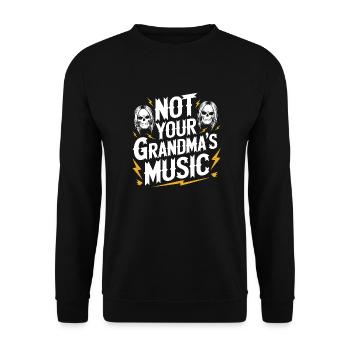 Métal Vêtements Rock Rock Musique Crânes Foudre - Sweat-shirt Unisexe - noir - Devant - Alina (178cm) & Michal (187cm)