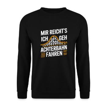 Roller Coaster Amusement Park Roller Coaster - Unisex Sweatshirt - black - Front - Alina (178cm) & Michal (187cm)