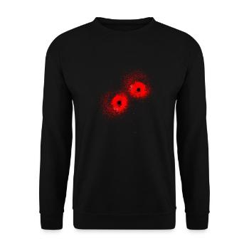 Bullet Wound Bullet Hole Halloween Costume - Unisex Sweatshirt - black - Front - Alina (178cm) & Michal (187cm)