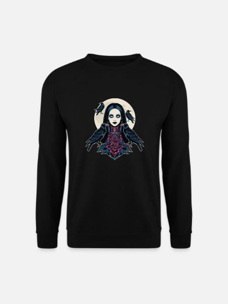 conception d’illustration de fille gothique - Sweat-shirt Unisexe - noir