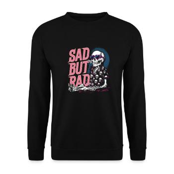 Cooler Goth-Look mit Tiefgang - Unisex Pullover - Schwarz - Vorne - Alina (178cm) & Michal (187cm)