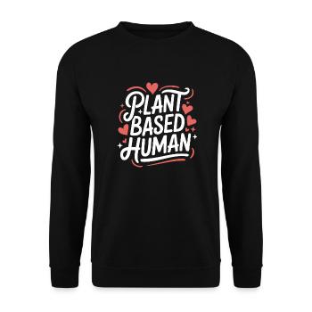 Végétarien Végétalien Végétarien Végétarien - Sweat-shirt Unisexe - noir - Devant - Alina (178cm) & Michal (187cm)