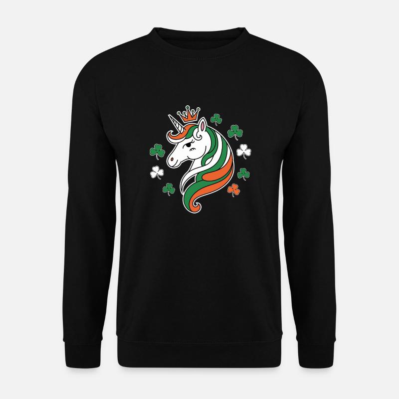 St. Patrick's Day Unicorn - Unisex Sweatshirt - black