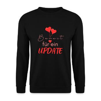 Liebe Familie spruch partnerschaft kinder baby - Unisex Pullover - Schwarz - Vorne - Alina (178cm) & Michal (187cm)