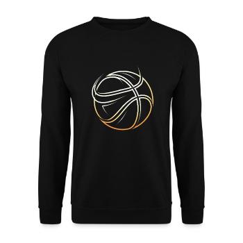 Abstract Basketball - Unisex Sweatshirt - black - Front - Alina (178cm) & Michal (187cm)