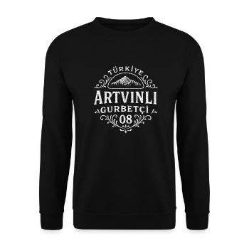 Artvin - Sweat-shirt Unisexe - noir - Devant - Alina (178cm) & Michal (187cm)