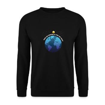 Paix, liberté partout dans le monde. - Sweat-shirt Unisexe - noir - Devant - Alina (178cm) & Michal (187cm)