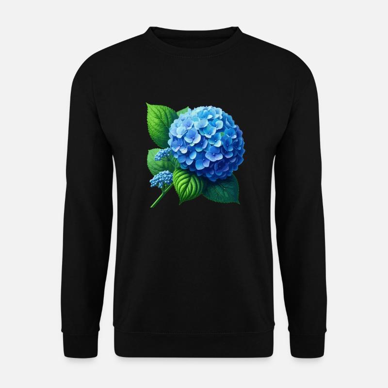Hortensia blå - Unisex sweater - sort
