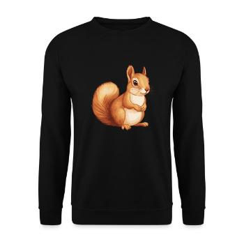 Squirrel - Unisex Sweatshirt - black - Front - Alina (178cm) & Michal (187cm)