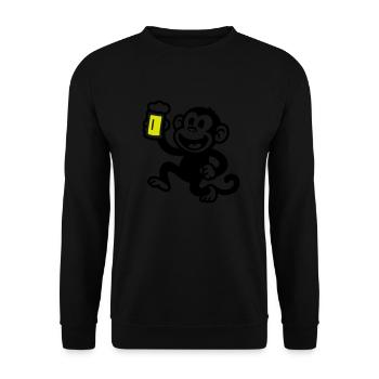 Bière de singe drôle - Sweat-shirt Unisexe - noir - Devant - Alina (178cm) & Michal (187cm)