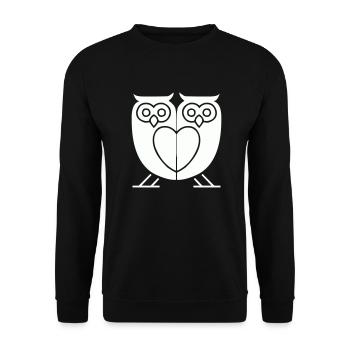 Hiboux 2 - Sweat-shirt Unisexe - noir - Devant - Alina (178cm) & Michal (187cm)