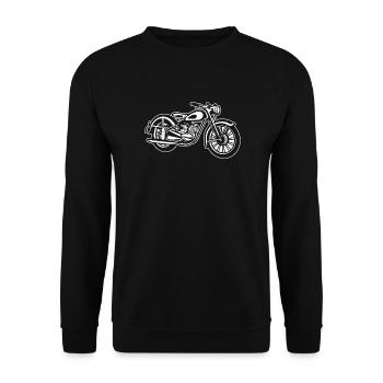 Motorcycle / Classic Motorcycle 04_white - Unisex Sweatshirt - black - Front - Alina (178cm) & Michal (187cm)