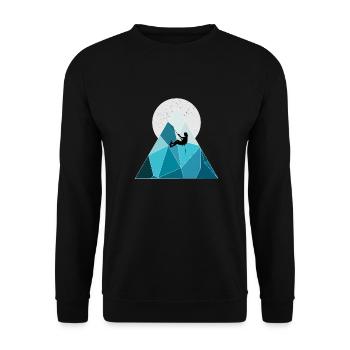 Climb - Unisex Sweatshirt - black - Front - Alina (178cm) & Michal (187cm)
