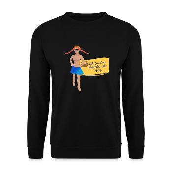 Mädchen für alles - Unisex Pullover - Schwarz - Vorne - Alina (178cm) & Michal (187cm)