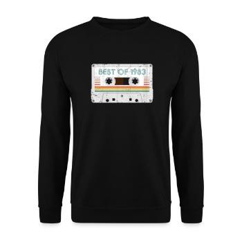 BEST OF 1983 Cassette Tape - Unisex Sweatshirt - black - Front - Alina (178cm) & Michal (187cm)