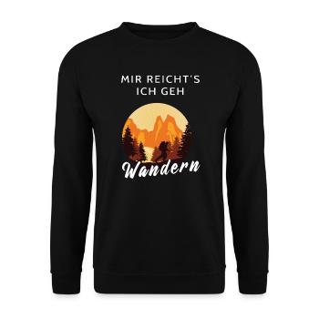 Wandern Berge Outdoor Natur - Unisex Pullover - Schwarz - Vorne - Alina (178cm) & Michal (187cm)