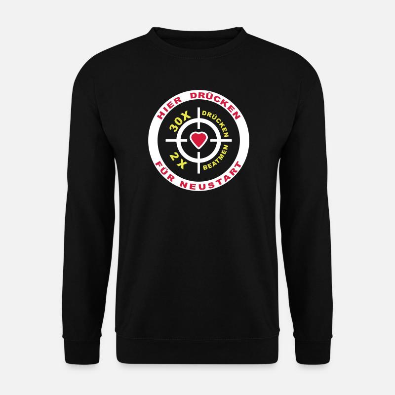 Erste Hilfe Kurs | Herzmassage und Beatmung - Unisex Pullover - Schwarz