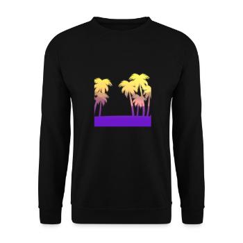 Palm island sunset - Unisex Sweatshirt - black - Front - Alina (178cm) & Michal (187cm)
