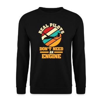 Cadeau de pilote de planeur planeur - Sweat-shirt Unisexe - noir - Devant - Alina (178cm) & Michal (187cm)