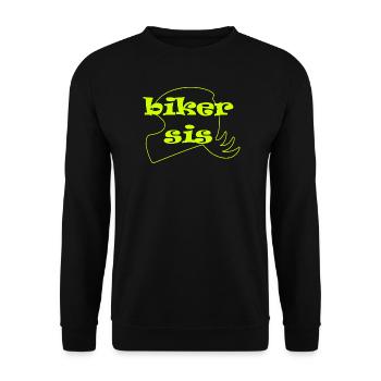 biker sis neon yellow - Unisex Sweatshirt - black - Front - Alina (178cm) & Michal (187cm)
