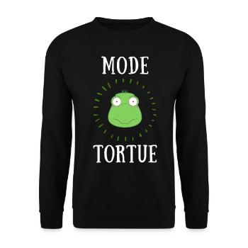 mode tortue - Sweat-shirt Unisexe - noir - Devant - Alina (178cm) & Michal (187cm)