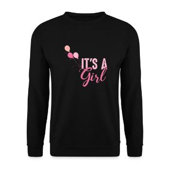 C’est une fille d’annonce de sexe de bébé fille - Sweat-shirt Unisexe - noir - Devant - Alina (178cm) & Michal (187cm)