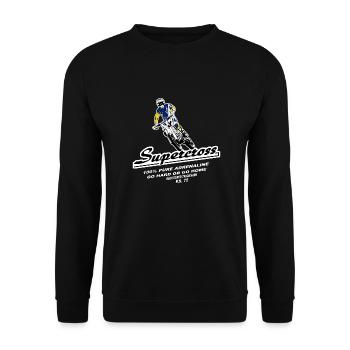 Supercross - Moto Cross - Motocross - Unisex Pullover - Schwarz - Vorne - Alina (178cm) & Michal (187cm)