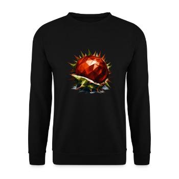 Polygon Chestnut: Autumnal deciduous tree in - Unisex Sweatshirt - black - Front - Alina (178cm) & Michal (187cm)