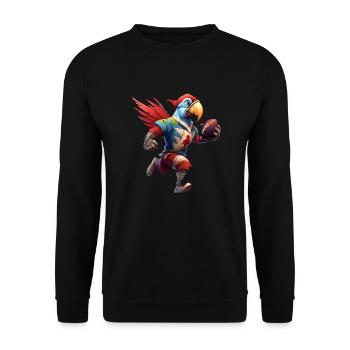 Perroquets Rugby / Joueur de rugby Perroquet - Sweat-shirt Unisexe - noir - Devant - Alina (178cm) & Michal (187cm)