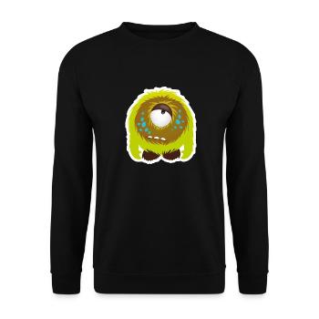 Süßes kleines hmpf Monster - Unisex Pullover - Schwarz - Vorne - Alina (178cm) & Michal (187cm)