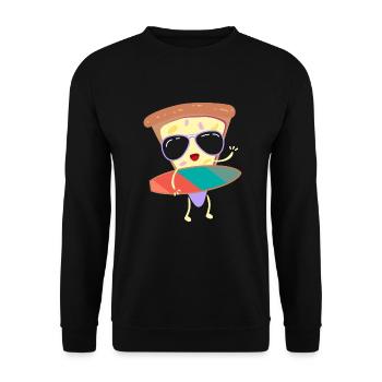 Planche de surf Pizza ananas Hawaii surf - Sweat-shirt Unisexe - noir - Devant - Alina (178cm) & Michal (187cm)