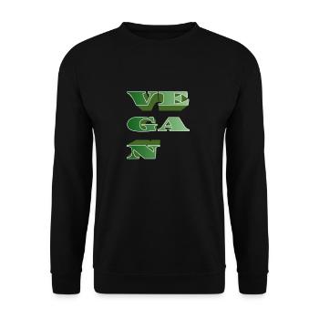 VÉGÉTALIEN - Sweat-shirt Unisexe - noir - Devant - Alina (178cm) & Michal (187cm)