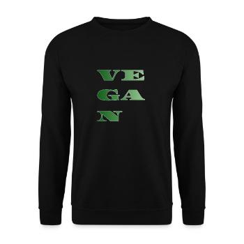 VÉGÉTALIEN - Sweat-shirt Unisexe - noir - Devant - Alina (178cm) & Michal (187cm)