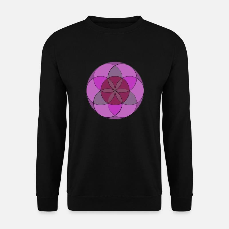 Blume des Lebens - Unisex Pullover - Schwarz