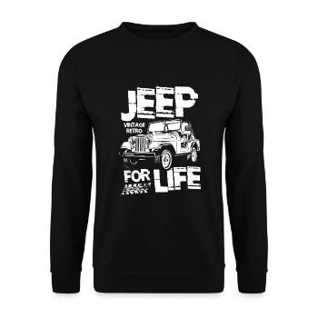 Jeep for Life - Sweat-shirt Unisexe - noir - Devant - Alina (178cm) & Michal (187cm)