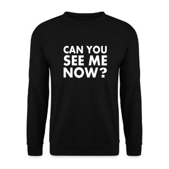 Can you see me now - Sweat-shirt Unisexe - noir - Devant - Alina (178cm) & Michal (187cm)