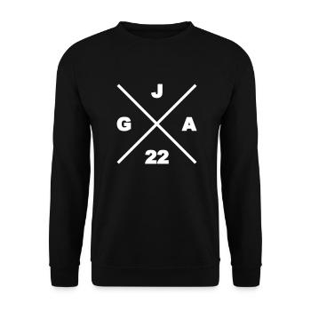 JGA 22 - Unisex Pullover - Schwarz - Vorne - Alina (178cm) & Michal (187cm)
