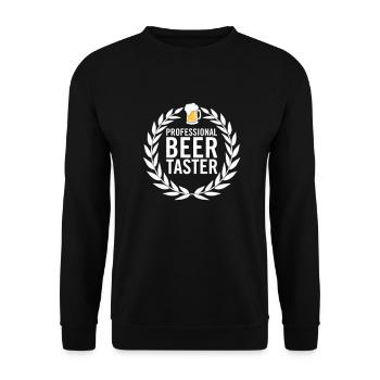 Professioneller Bierverkoster - Unisex Pullover - Schwarz - Vorne - Alina (178cm) & Michal (187cm)