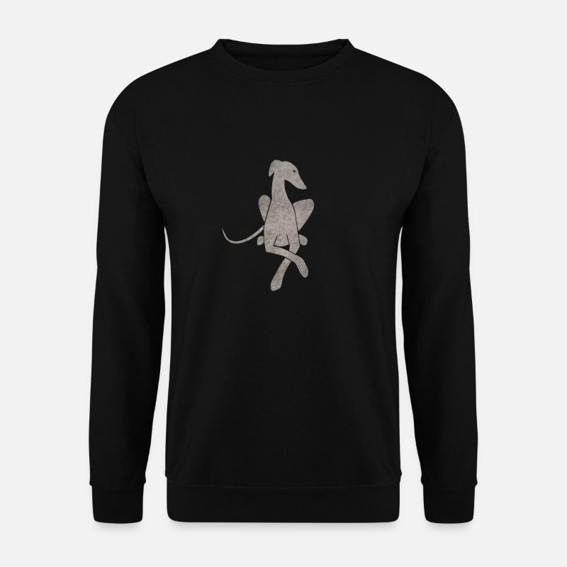 Lying Greyhound light gray - Unisex Sweatshirt - black