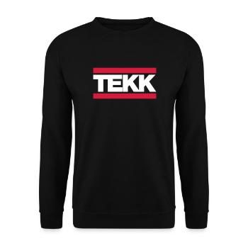 TEKK - Unisex Pullover - Schwarz - Vorne - Alina (178cm) & Michal (187cm)