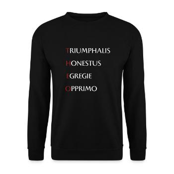 Theo - Unisex Pullover - Schwarz - Vorne - Alina (178cm) & Michal (187cm)