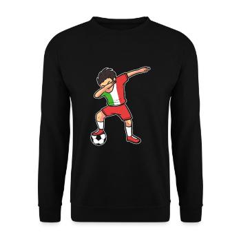 Italien Fußball - Unisex Pullover - Schwarz - Vorne - Alina (178cm) & Michal (187cm)