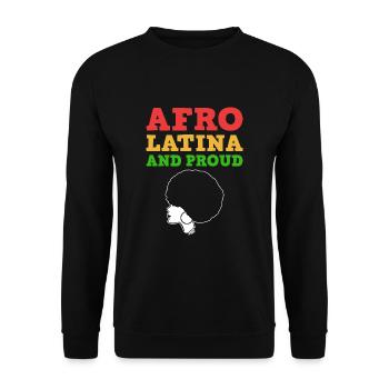 Afro Latina - Unisex Sweatshirt - black - Front - Alina (178cm) & Michal (187cm)