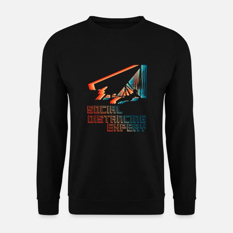Social distancing Expert Hang Gliding - Unisex Pullover - Schwarz