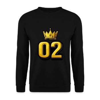 Couronne à 2 chiffres - Sweat-shirt Unisexe - noir - Devant - Alina (178cm) & Michal (187cm)