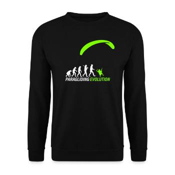 Paragliding Evolution - Unisex Sweatshirt - black - Front - Alina (178cm) & Michal (187cm)